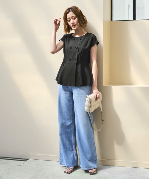 フレンチシンプル シャツ＆パンツ2点セット ナチュラルきれいめ 洗える ｜ フレンチシック パンツ セットアップ ｜ レディース