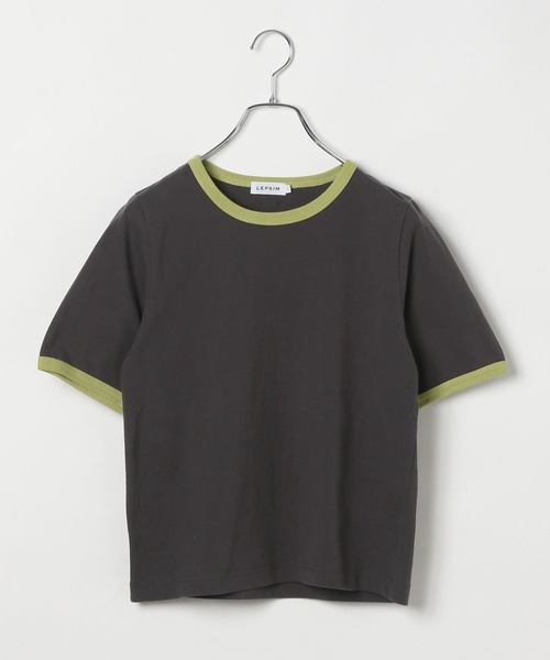 LEPSIM（レプシィム）の「リンガーT　324450（Tシャツ/カットソー・レディース・オレンジ/チャコールグレー/アイボリー・FREE）」の16枚目の写真