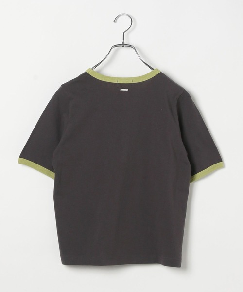 LEPSIM（レプシィム）の「リンガーT　324450（Tシャツ/カットソー・レディース・オレンジ/チャコールグレー/アイボリー・FREE）」の17枚目の写真