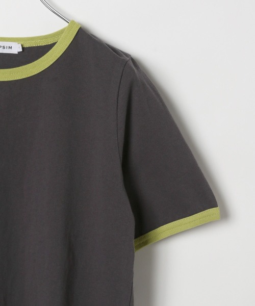 LEPSIM（レプシィム）の「リンガーT　324450（Tシャツ/カットソー・レディース・オレンジ/チャコールグレー/アイボリー・FREE）」の19枚目の写真