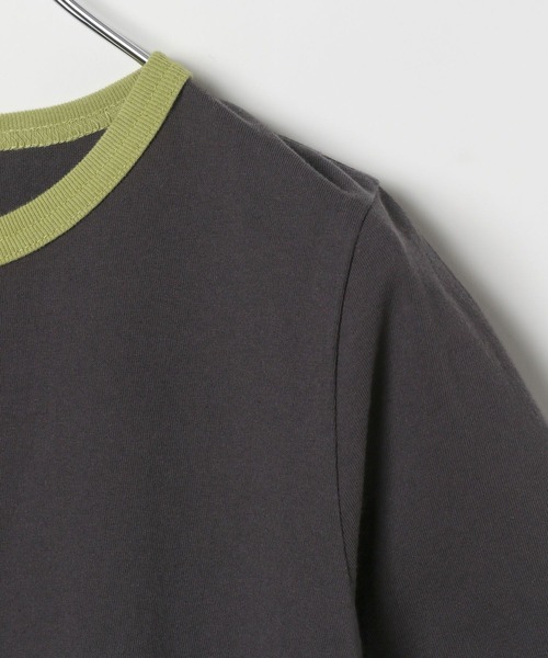 LEPSIM（レプシィム）の「リンガーT　324450（Tシャツ/カットソー・レディース・オレンジ/チャコールグレー/アイボリー・FREE）」の20枚目の写真