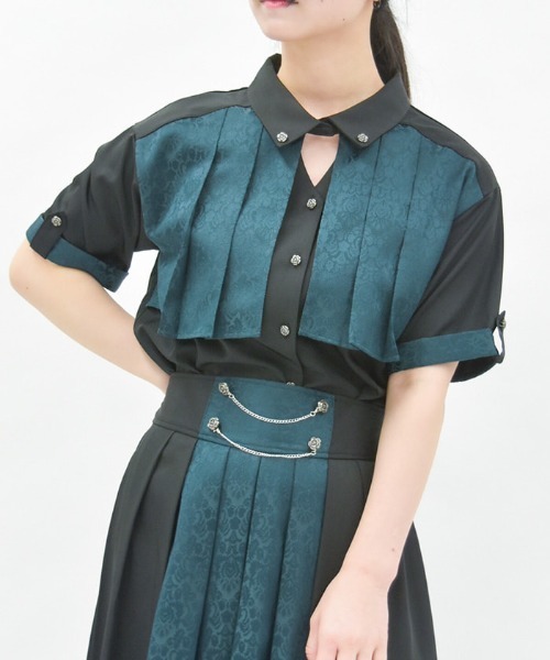 axes femme まとめ売り 28着 ブラウス スカート等 アクシーズファム axes femme（アクシーズファム）の「ジャカード×プリーツブラウス