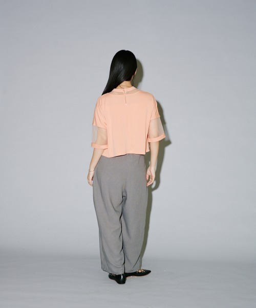 terrace（テラス）の「リネンライクアシメラップパンツ（チノパンツ・レディース・ブラック/グレー/キナリ・MEDIUM）」の16枚目の写真