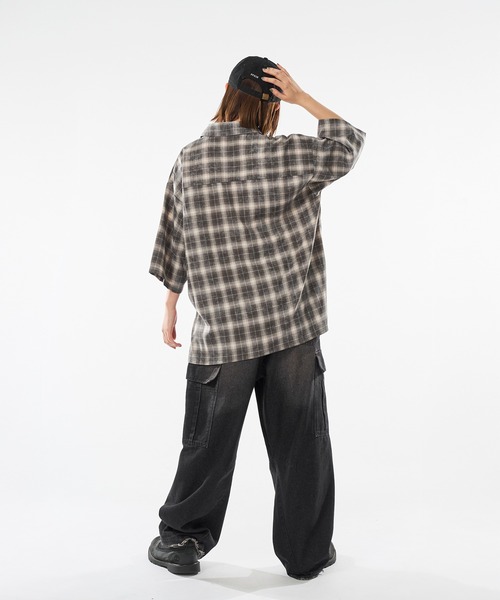 kutir(クティール)の「VINTAGEWASHED OMBRE CHECK SHIRT/ヴィンテージ加工オンブレチェックシャツ(シャツ/ブラウス・メンズ・ネイビー/ブラック/グレー・MEDIUM/LARGE)」の21枚目の写真