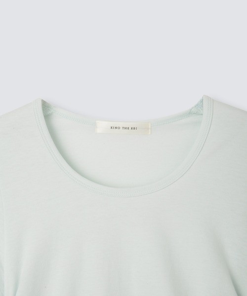 KINO THE KEI(キノザケイ)の「ラウンドネック フィット 刺繍 Tシャツ KINO THE KEI(Tシャツ/カットソー・レディース・ホワイト/ミント/ブラック・フリー)」の14枚目の写真