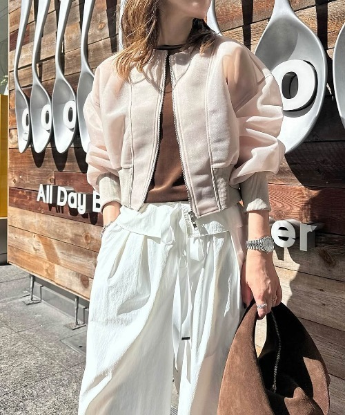 新品 今期 アプワイザーリッシェ 〈Oggiコラボ〉ZIPシアーブルゾン 新品 今期 アプワイザーリッシェ 〈Oggiコラボ〉ZIPシアーブルゾン