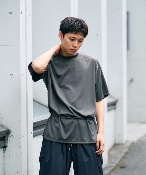 THE BOLDMAN(ザ ボールドマン)の「Drawcord Tee / ドローコードTシャツ(Tシャツ/カットソー・メンズ・ブラック/チャコールグレー・LARGE/MEDIUM)」の7枚目の写真