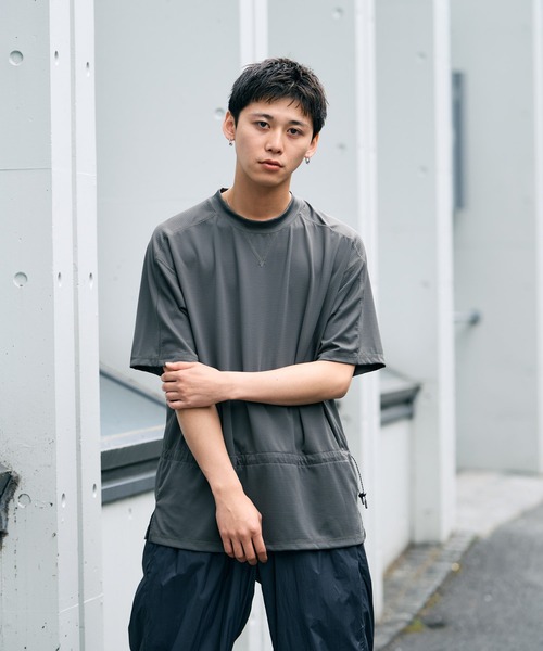 THE BOLDMAN(ザ ボールドマン)の「Drawcord Tee / ドローコードTシャツ(Tシャツ/カットソー・メンズ・ブラック/チャコールグレー・LARGE/MEDIUM)」の12枚目の写真