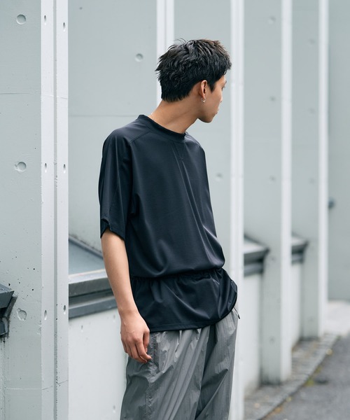THE BOLDMAN(ザ ボールドマン)の「Drawcord Tee / ドローコードTシャツ(Tシャツ/カットソー・メンズ・ブラック/チャコールグレー・LARGE/MEDIUM)」の5枚目の写真