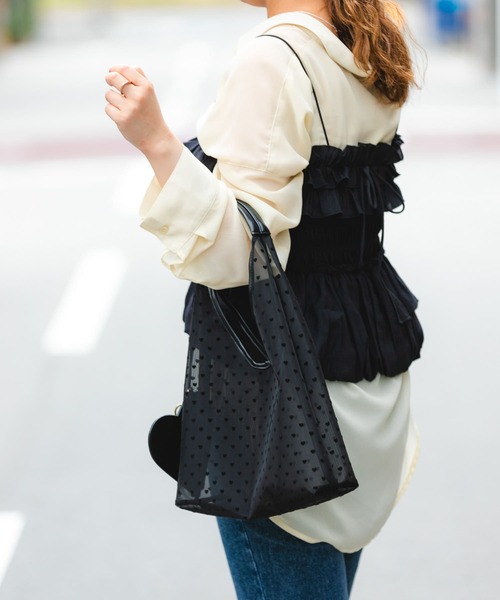 RODE SKO（ロデスコ）の「ハートシアーサンカクハンドバッグ（ハンドバッグ・レディース・ブラック/ベージュ・ONE）」の18枚目の写真