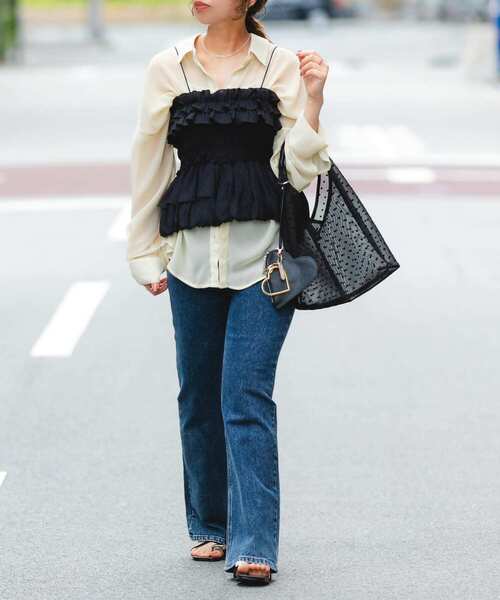 RODE SKO（ロデスコ）の「ハートシアーサンカクハンドバッグ（ハンドバッグ・レディース・ブラック/ベージュ・ONE）」の19枚目の写真