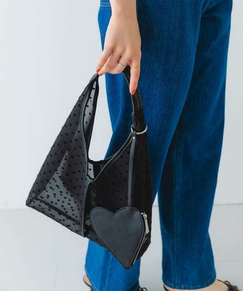 RODE SKO（ロデスコ）の「ハートシアーサンカクハンドバッグ（ハンドバッグ・レディース・ブラック/ベージュ・ONE）」の20枚目の写真