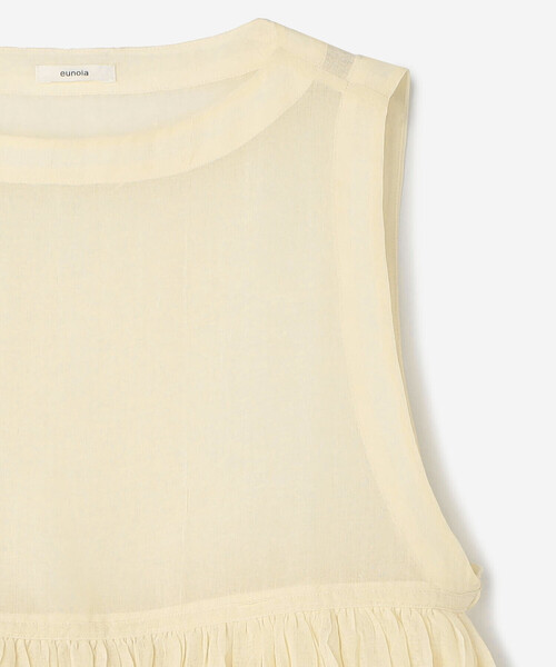 Bshop(ビショップ)の「eunoia | オーガンザレイヤードベスト WOMEN(ベスト・レディース・アイボリー/ブラック・ONE)」の14枚目の写真