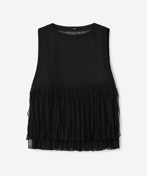 Bshop(ビショップ)の「eunoia | オーガンザレイヤードベスト WOMEN(ベスト・レディース・アイボリー/ブラック・ONE)」の17枚目の写真