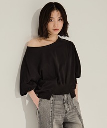 STUDIOUS（ステュディオス）の「【STUDIOUS/ステュディオス】2WAY VOLUME SLEEVE TOPS/2WAYボリュームスリーブトップス（Tシャツ/カットソー）」