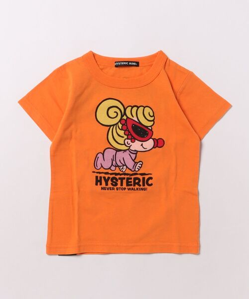 HYSTERIC MINI(ヒステリックミニ)の「CRAWLING MINI 半袖Tシャツ(Tシャツ/カットソー・キッズ・ブラック/オレンジ/ホワイト・110/100)」の3枚目の写真