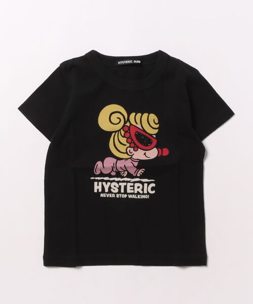 HYSTERIC MINI(ヒステリックミニ)の「CRAWLING MINI 半袖Tシャツ(Tシャツ/カットソー・キッズ・ブラック/オレンジ/ホワイト・110/100)」の2枚目の写真