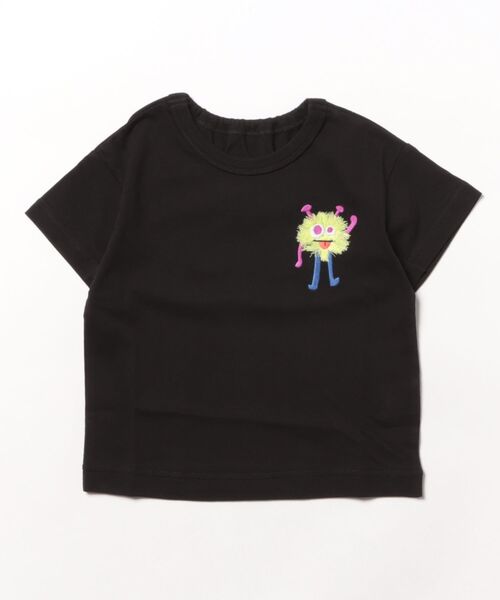 HAKKA BABY（ハッカベビー）の「[ベビー]カラーパレット刺しゅう接触冷感Tシャツ（Tシャツ/カットソー・キッズ・ブラック/ブルー/ホワイト/レッド/ピンク/イエロー・L）」の3枚目の写真