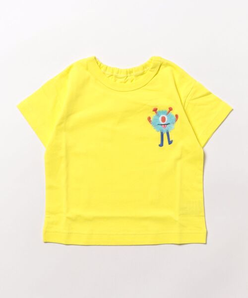 HAKKA BABY（ハッカベビー）の「[ベビー]カラーパレット刺しゅう接触冷感Tシャツ（Tシャツ/カットソー・キッズ・ブラック/ブルー/ホワイト/レッド/ピンク/イエロー・L）」の10枚目の写真
