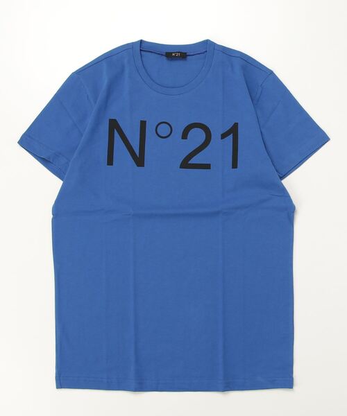 N°21（ヌメロ ヴェントゥーノ）の「N°21（ヌメロ ヴェントゥーノ）Kids & Junior ブランドロゴ半袖Tシャツカットソー（Tシャツ/カットソー・キッズ・ブルー/グリーン・12Y/16Y/14Y/10Y）」の2枚目の写真