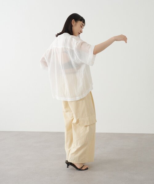 Omekashi - ⭐️新品タグ付　Omekashi シアー　リネン　アノラックパーカー　シャツ シアーリネンアノラックパーカー | Omekashi(オメカシ