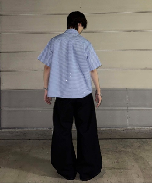 sedacle（セダクル）の「サイドラインバギーデニム（デニムパンツ・レディース・ライトインディゴブルー/ブラック・SMALL/MEDIUM/LARGE）」の12枚目の写真