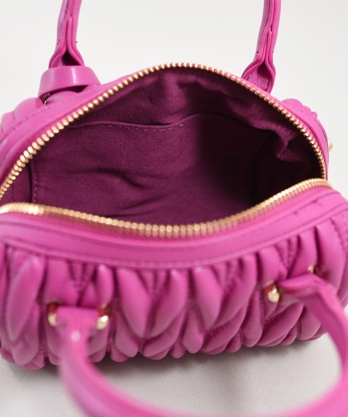 U(ユー)の「ムー ジュリア プティ ボストンバッグ(ボストンバッグ・レディース・フューシャピンク/ターコイズブルー/グリーン/アイボリー/グレー/シルバー/オリーブ/イエロー系その他/ブラック/ライム・FREE)」の14枚目の写真