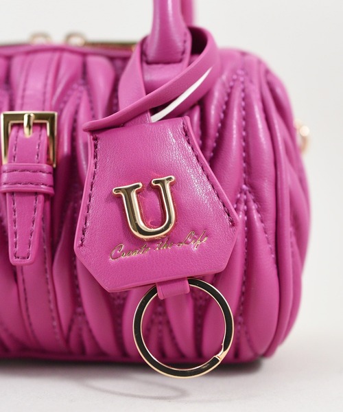 U(ユー)の「ムー ジュリア プティ ボストンバッグ(ボストンバッグ・レディース・フューシャピンク/ターコイズブルー/グリーン/アイボリー/グレー/シルバー/オリーブ/イエロー系その他/ブラック/ライム・FREE)」の16枚目の写真