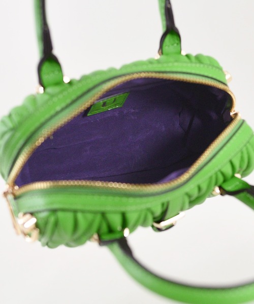 U(ユー)の「ムー ジュリア プティ ボストンバッグ(ボストンバッグ・レディース・フューシャピンク/ターコイズブルー/グリーン/アイボリー/グレー/シルバー/オリーブ/イエロー系その他/ブラック/ライム・FREE)」の22枚目の写真