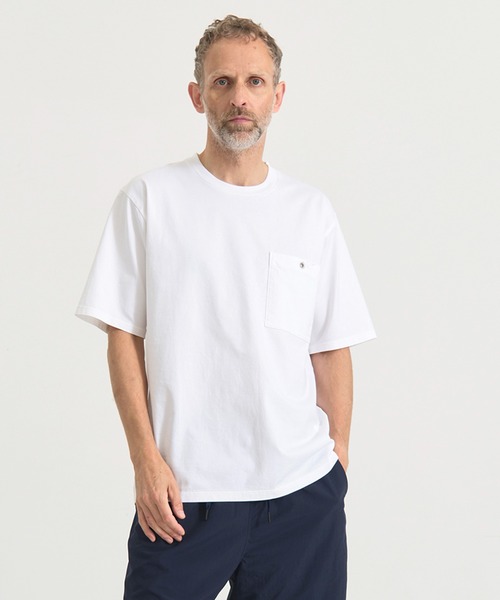 WHITE MOUNTAINEERING(ホワイトマウンテニアリング)の「【White Mountaineering / ホワイトマウンテニアリング】別注 ONE EYELET POCKET TEE(Tシャツ/カットソー・メンズ・ホワイト/ダークグレー/ネイビー/ブラック・2/1/4/3)」の5枚目の写真