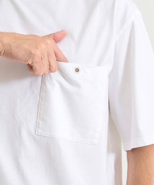WHITE MOUNTAINEERING(ホワイトマウンテニアリング)の「【White Mountaineering / ホワイトマウンテニアリング】別注 ONE EYELET POCKET TEE(Tシャツ/カットソー・メンズ・ホワイト/ダークグレー/ネイビー/ブラック・2/1/4/3)」の14枚目の写真