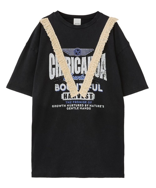 ROSE BUD(ローズバッド)の「LOGO S/S TEE(Tシャツ/カットソー・レディース・ブラック/ベージュ/バーガンディー・ONE SIZE)」の4枚目の写真