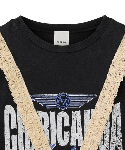 ROSE BUD(ローズバッド)の「LOGO S/S TEE(Tシャツ/カットソー・レディース・ブラック/ベージュ/バーガンディー・ONE SIZE)」の6枚目の写真