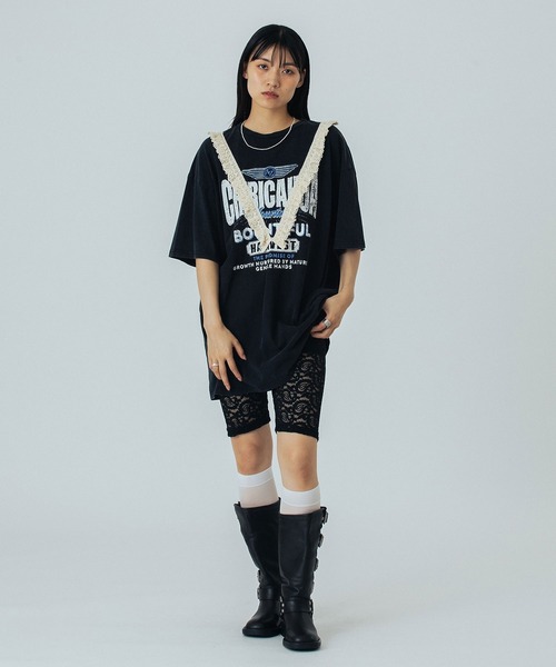 ROSE BUD(ローズバッド)の「LOGO S/S TEE(Tシャツ/カットソー・レディース・ブラック/ベージュ/バーガンディー・ONE SIZE)」の18枚目の写真
