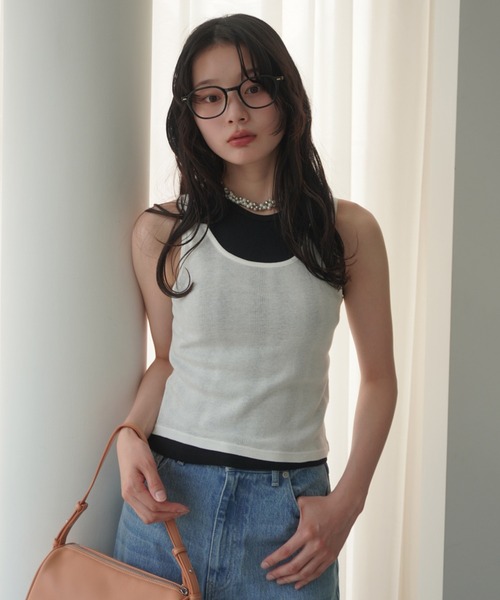 EIMY ISTOIRE(エイミーイストワール)の「miller レイヤードタンクトップ(タンクトップ・レディース・ブラック/ホワイト/その他35・F)」の15枚目の写真