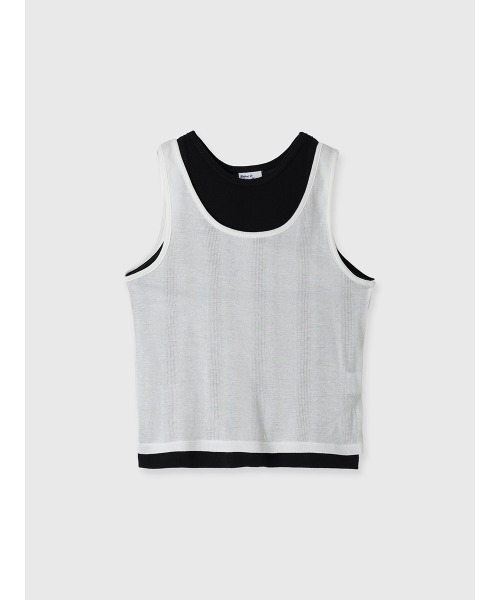 EIMY ISTOIRE(エイミーイストワール)の「miller レイヤードタンクトップ(タンクトップ・レディース・ブラック/ホワイト/その他35・F)」の19枚目の写真