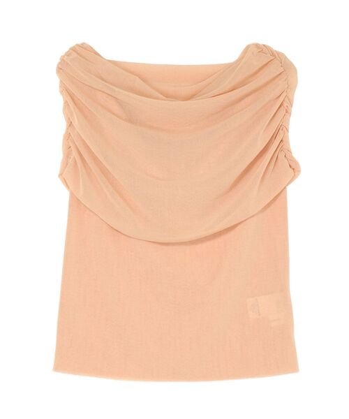 LAGUNAMOON（ラグナムーン）の「ノースリーブオフショルチュールトップス（Tシャツ/カットソー・レディース・サーモンピンク/ブラック/アイボリー・FREE）」の13枚目の写真