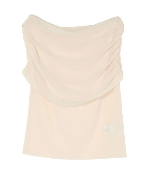 LAGUNAMOON（ラグナムーン）の「ノースリーブオフショルチュールトップス（Tシャツ/カットソー・レディース・サーモンピンク/ブラック/アイボリー・FREE）」の14枚目の写真