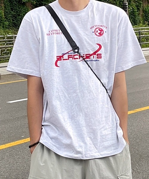 NOWLE(ノウル)の「【NOWLE】ストリート ロゴ プリント ユニセックス 半袖 Tシャツ(Tシャツ/カットソー・メンズ・ブラック/ライトグレー・MEDIUM/LARGE/X-LARGE)」の3枚目の写真