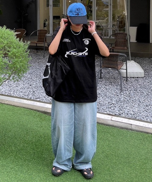 NOWLE(ノウル)の「【NOWLE】ストリート ロゴ プリント ユニセックス 半袖 Tシャツ(Tシャツ/カットソー・メンズ・ブラック/ライトグレー・MEDIUM/LARGE/X-LARGE)」の17枚目の写真