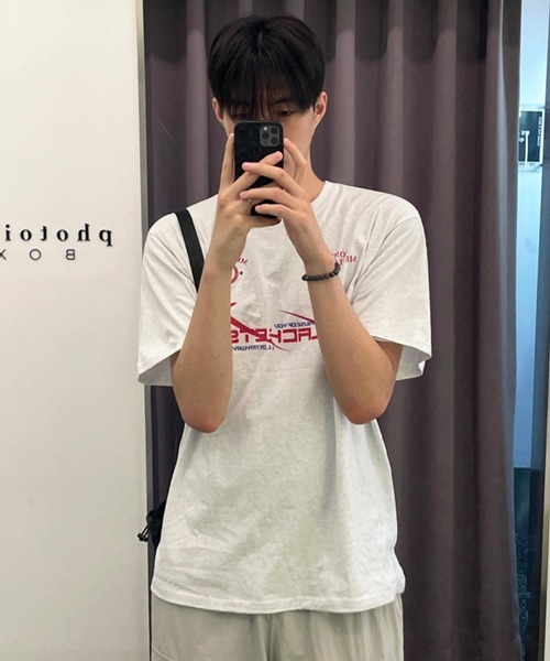 NOWLE(ノウル)の「【NOWLE】ストリート ロゴ プリント ユニセックス 半袖 Tシャツ(Tシャツ/カットソー・メンズ・ブラック/ライトグレー・MEDIUM/LARGE/X-LARGE)」の20枚目の写真