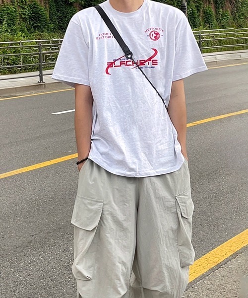 NOWLE(ノウル)の「【NOWLE】ストリート ロゴ プリント ユニセックス 半袖 Tシャツ(Tシャツ/カットソー・メンズ・ブラック/ライトグレー・MEDIUM/LARGE/X-LARGE)」の22枚目の写真