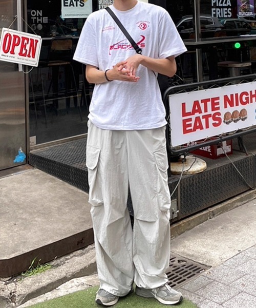 NOWLE(ノウル)の「【NOWLE】ストリート ロゴ プリント ユニセックス 半袖 Tシャツ(Tシャツ/カットソー・メンズ・ブラック/ライトグレー・MEDIUM/LARGE/X-LARGE)」の21枚目の写真