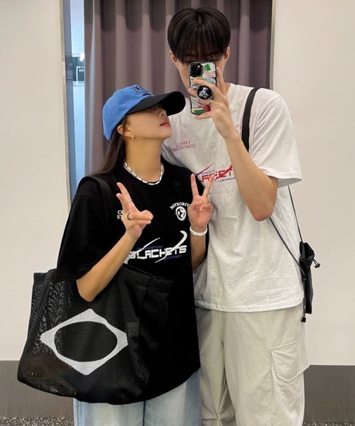 NOWLE(ノウル)の「【NOWLE】ストリート ロゴ プリント ユニセックス 半袖 Tシャツ(Tシャツ/カットソー・メンズ・ブラック/ライトグレー・MEDIUM/LARGE/X-LARGE)」の7枚目の写真