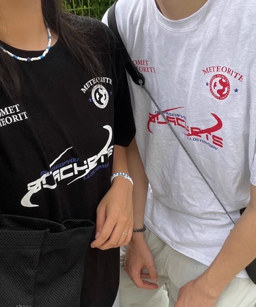 NOWLE(ノウル)の「【NOWLE】ストリート ロゴ プリント ユニセックス 半袖 Tシャツ(Tシャツ/カットソー・メンズ・ブラック/ライトグレー・MEDIUM/LARGE/X-LARGE)」の5枚目の写真