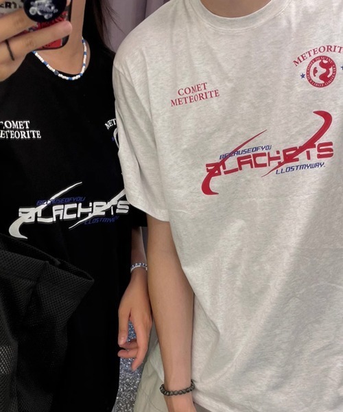 NOWLE(ノウル)の「【NOWLE】ストリート ロゴ プリント ユニセックス 半袖 Tシャツ(Tシャツ/カットソー・メンズ・ブラック/ライトグレー・MEDIUM/LARGE/X-LARGE)」の4枚目の写真