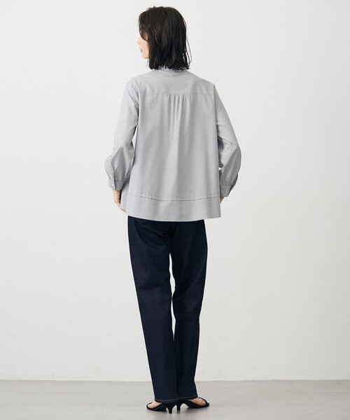 J.PRESS Ladies(J.プレス レディス)の「LIMBLESS50ツイル ブラウス(シャツ/ブラウス・レディース・ライトグレー系/グレー系/アイボリー系・XS)」の14枚目の写真