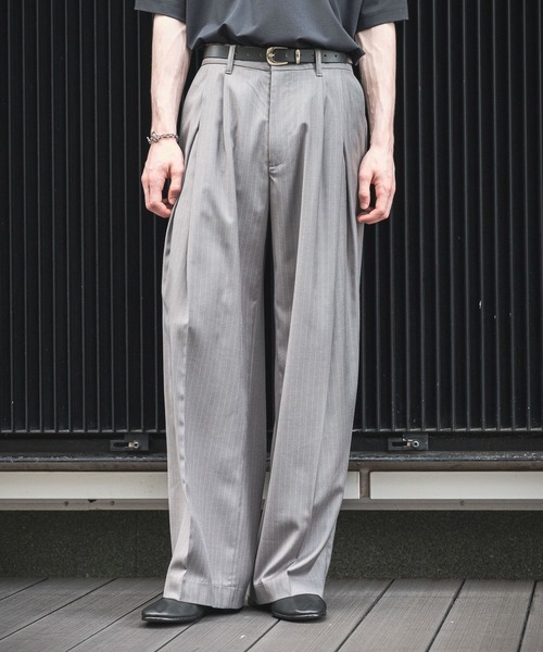 HARE ストライプトラウザー HARE/セットアップ/サイコウチクワイド