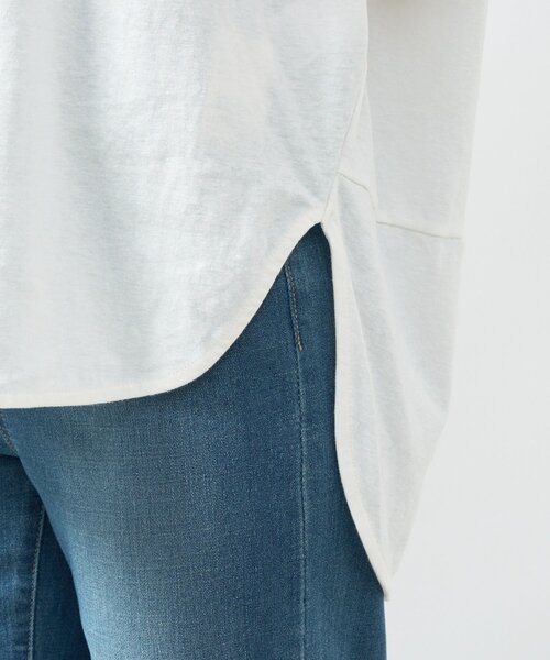 un dix cors（アンディコール）の「《大人のこなれカジュアルに》綿麻混肩タックプルオーバー（Tシャツ/カットソー・レディース・ブラック/オフホワイト/チャコールグレー・FREE）」の9枚目の写真