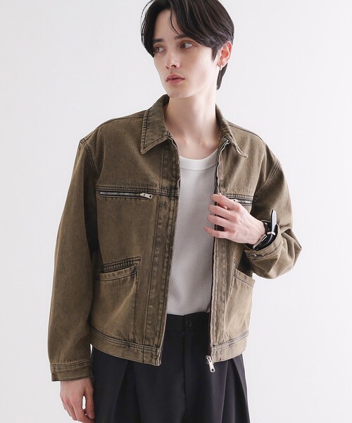 tk.TAKEO KIKUCHI(ティーケータケオキクチ)の「デニムブルゾン(デニムジャケット・メンズ・ブラウン系その他/ブルー・02/03)」の4枚目の写真